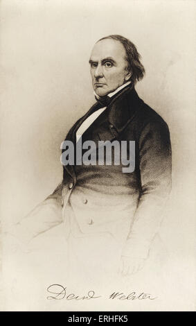 Daniel Webster - Portrait - le sénateur américain et le secrétaire d'État 18 janvier 1782 - 24 octobre 1852 Banque D'Images