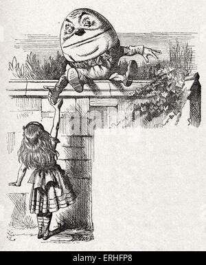 Sur le mur, à recoller avec Alice, dans de l'autre côté de (et ce qu'Alice s'y trouvent) par Lewis Carroll (Charles Banque D'Images