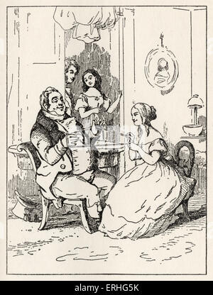 Vanity Fair - photo d'une scène du livre de William Makepeace Thackeray de 'Mr Joseph empêtré'. La romancière anglaise, 18 Banque D'Images