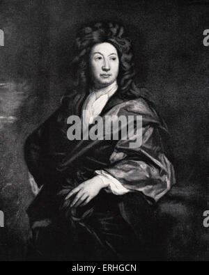 John Dryden, portrait. Anglais, poète, critique littéraire et auteur dramatique. 19 août 1631 - 12 mai 1700. Tableau par Sir G. Keller. Banque D'Images