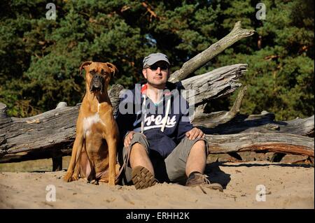 Boxer Homme et en allemand Banque D'Images