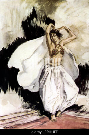 L''Henrik Ibsen Peer Gynt - acte IV, scène VI : Anitra danse'. Dramaturge norvégien 20 mars 1828 - 23 mai 1906. Illustration Banque D'Images