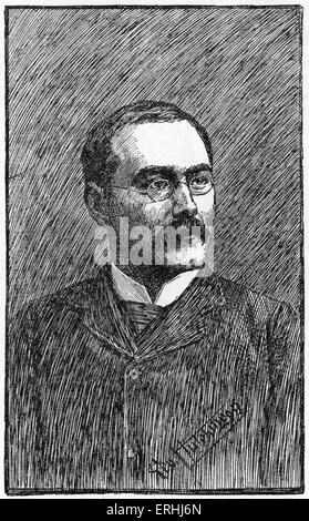 Rudyard Kipling - portrait de l'écrivain et poète anglais. 30 Décembre 1865 - 18 janvier 1936. Banque D'Images