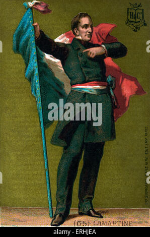 Alphonse de Lamartine. Écrivain français, poète et homme politique. b. 21 octobre 1790 - 28 Février 1869 Banque D'Images