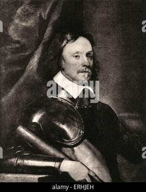 Oliver Cromwell portrait. Chef militaire et homme politique anglais. 25 avril 1599 - 3 septembre 1658 - Banque D'Images