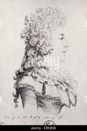 Anne Louise Germaine de Staël - communément connu sous le nom de Madame de Staël. Après un portrait dessiné en 1789 l'écrivain franco-suisse.. 22 avril Banque D'Images