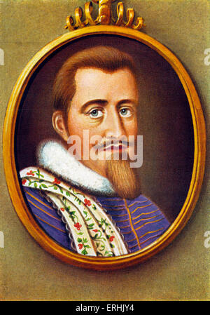 Christian IV. Portrait du roi du Danemark et de la Norvège. Après une miniature par Erik Utterhjelm. 12 avril 1577- 28 février Banque D'Images
