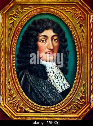 Jean-Baptiste Colbert. Portrait de la ministre française des finances. Après une minature par Robert Vouquer. 29 août 1619 - 6 Banque D'Images