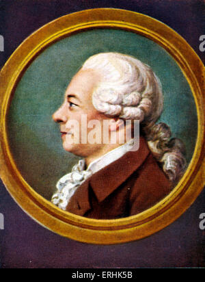 Friedrich Gottlieb Klopstock. Portrait du poète allemand. Après une miniature de 1770. 2 juillet 1724 - 14 mars 1803 Banque D'Images