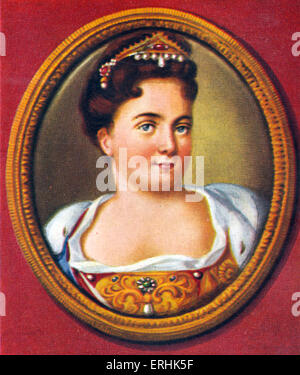 Catherine I. Portrait de l'impératrice de Russie, deuxième épouse de Peter I. 15 avril 1684 - 17 mai 1727 Banque D'Images