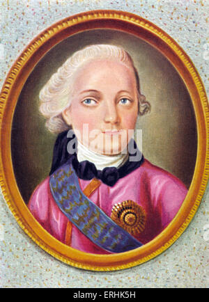 Paul I. Portrait de l'empereur de Russie. 1 octobre 1754- 23 mars 1801. Banque D'Images