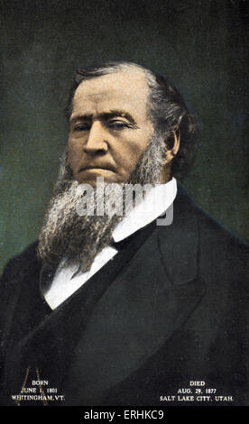 Nous Mormon Brigham Young - leader et fondateur de Salt Lake City en Utah. 1 juin 1801 - 29 août 1877. Banque D'Images