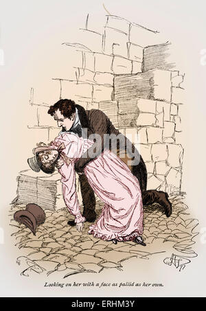 Jane Austen roman' '' la persuasion. 1816 écrit et publié en 1818. Sous-titre suivant : 'à la recherche sur elle avec un visage pâle comme comme Banque D'Images