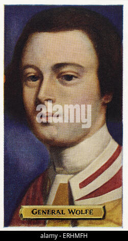 James Wolfe - Anglais Général. JW : 2 janvier 1727 - 13 septembre 1759. Créé le Canada comme une partie de l'Empire britannique. Banque D'Images