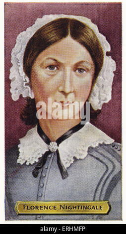 Florence Nightingale - infirmière britannique. FN : 12 mai 1820 - 13 août 1910. Également connu sous le nom de la dame à la lampe. Banque D'Images