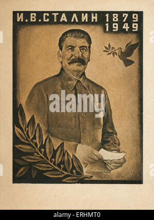 Joseph Staline Joseph (1871) Dzhugaschvili - leader soviétique. 21 Décembre 1879 - 5 mars 1953. La Russie. En date du 1879 - 1949 commémorant le 70e anniversaire de Staline. Banque D'Images