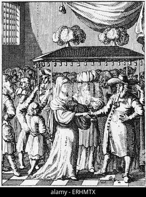 Mariage Mariage juif sous couvert de livre publié à Utrecht, 1657 Banque D'Images