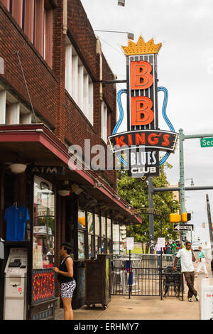 Bb King Blues Club sur Beale street, Memphis. Banque D'Images