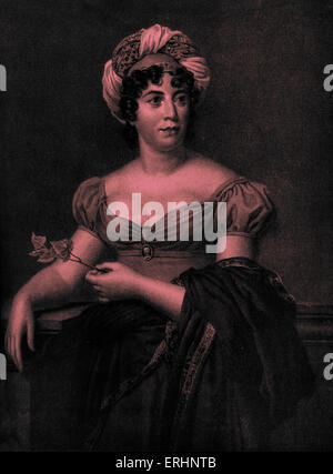 Anne Louise Germaine de Staël - communément connu sous le nom de Madame de Staël. Après un portrait dessiné en 1789 l'écrivain franco-suisse.. 22 avril Banque D'Images