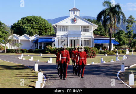 Résidence officielle du gouvernement à Kingston, Jamaïque Banque D'Images