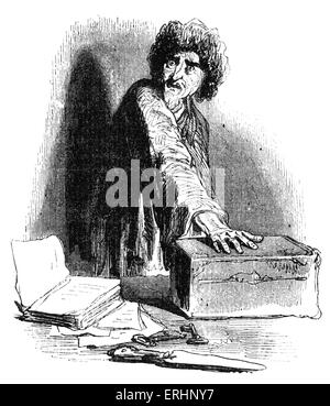 Le juif errant, Rodin - par Eugène Sue 1845. Le Juif Errant. Paul Gavarni était le nom de plume de Sulpice Guillaume Banque D'Images