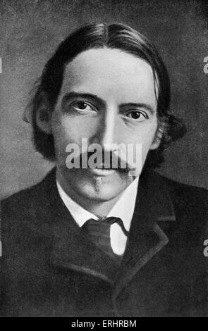 Robert Louis Stevenson - romancier, poète écossais, billet d'auteur, 13 novembre 1850 au 3 décembre 1894. Banque D'Images