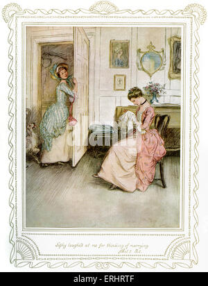 Richard Brinsley Sheridan's play - "l'école pour des scandales. Acte 3, Scène 1 - 'Sophy ri de moi pour la pensée d'épouser'. Banque D'Images