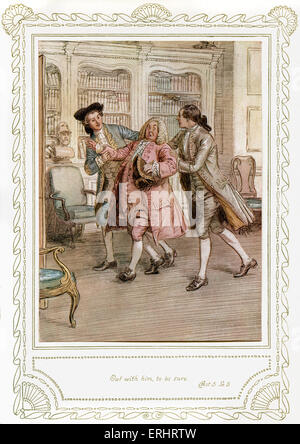 Richard Brinsley Sheridan's play - "l'école pour des scandales. Acte 5, Scène 3 - 'dehors avec lui, pour être sûr." Pour la première fois 18 Banque D'Images