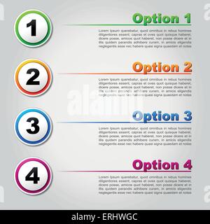 Vector illustration de quatre options concept d'arrière-plan Illustration de Vecteur