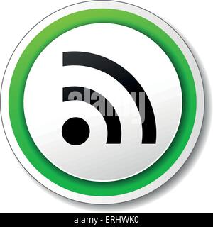 Connexion Wi-Fi au réseau local de l'illustration vectorielle icône ronde sur fond blanc Illustration de Vecteur