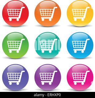 Vector illustration of shopping icons set Illustration de Vecteur