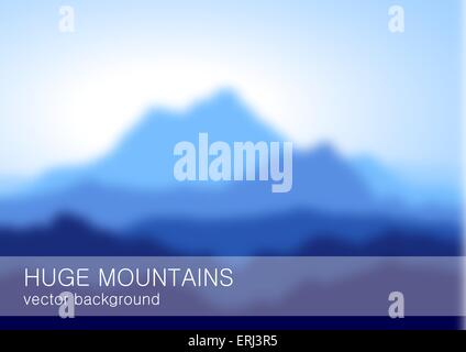 Paysage flou avec des Blue Mountains. Vector EPS10. Illustration de Vecteur