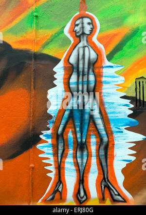 L'extérieur de la Chelsea Arts Club à Londres a été transformée par une peinture murale par artiste de rue Morganico Banque D'Images