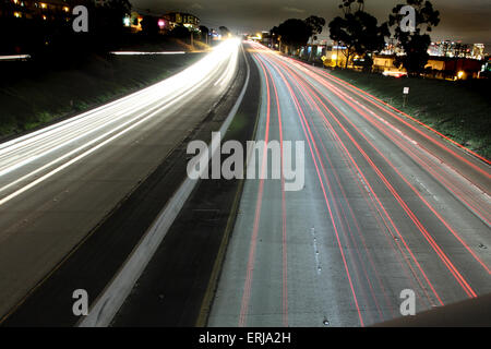 L'Interstate 5 Dans la soirée à San Diego Banque D'Images