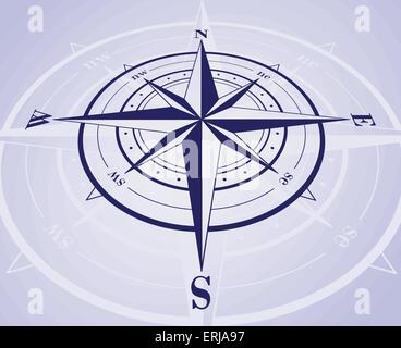 Rose des vents, avec réflexion. Illustration vecteur EPS8. Illustration de Vecteur