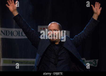 Turin, Italie. 09Th Juin, 2015. Le saxophoniste Stefano Di Battista, à la quatrième édition du Festival de Jazz de Turin. © Elena Aquila/Pacific Press/Alamy Live News Banque D'Images