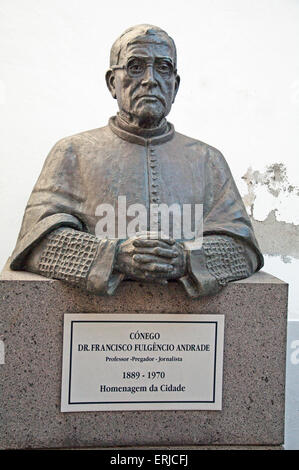 Le Dr Francisco Fulgencio Andrade Statue, Funchal, Madeira, Portugal, Banque D'Images