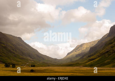 Vue panoramique de la Scottish higlands à Glencoe Banque D'Images