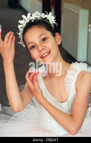 Charlotte Chan, un danseur de ballet a été choisi pour danser avec le Ballet Royal. 18 octobre 1993. Banque D'Images