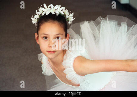 Charlotte Chan, un danseur de ballet a été choisi pour danser avec le Ballet Royal. 18 octobre 1993. Banque D'Images