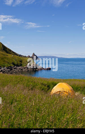 USA,camping,tentes,Long Island,morse du Pacifique Banque D'Images