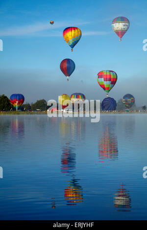 Montgolfières, ballons sur le lac Rotoroa Festival, Waikato, Hamilton, Waikato, Nouvelle-Zélande, île du Nord Banque D'Images