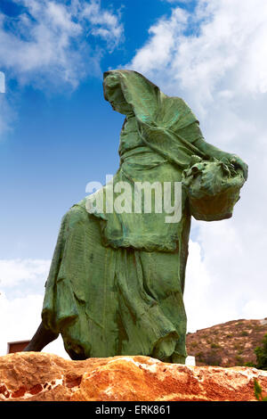 Mojacar Almeria mojaquera statue femme en Méditerranée Espagne Banque D'Images