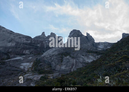 Le point culminant, le Mont Kinabalu, Sabah, Bornéo, Malaisie Banque D'Images