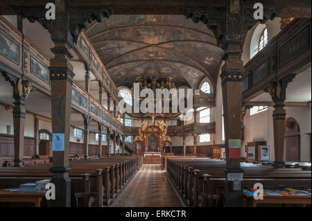 L'église Holy Trinity, une importante église évangélique, du Baroque tardif, 1717, de l'intérieur, Spire, Rhénanie-Palatinat, Allemagne Banque D'Images