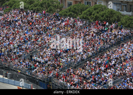 À la tribune le Port Hercule, Monaco Grand Prix de Formule 1 2015, Principauté de Monaco Banque D'Images