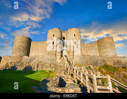 Château de Harlech médiévale, 1282, Pays de Galles, Royaume-Uni Banque D'Images