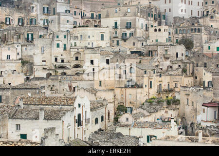 Vieille ville de Sassi di Matera, Basilicate, Italie Banque D'Images