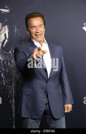 Sydney, Australie. 4 juin 2015. Sur la photo : Arnold Schwarzenegger. Les célébrités sont arrivés sur le tapis rouge pour la première de Genisys Terminator pour l'événement des cinémas, la rue George. Crédit : Richard Milnes/Alamy Live News Banque D'Images