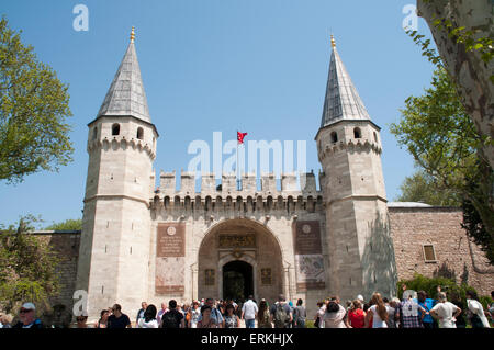 Construit à partir de 1459 le palais de Topkapi à Istanbul a été pendant près de 400 ans la résidence des sultans Ottomans. Banque D'Images